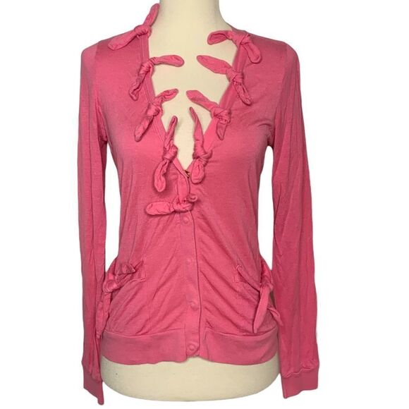 LEIFSDOTTIR for ANTHROPOLOGIE snap front tie details top size XS - Picture 3 of 13